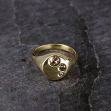 Load image into Gallery viewer, 9ct yellow gold and cinnamon diamonds
