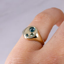 Load image into Gallery viewer, 9ct yellow gold, sapphire and tourmaline
