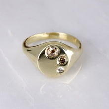 Load image into Gallery viewer, 9ct yellow gold and cinnamon diamonds
